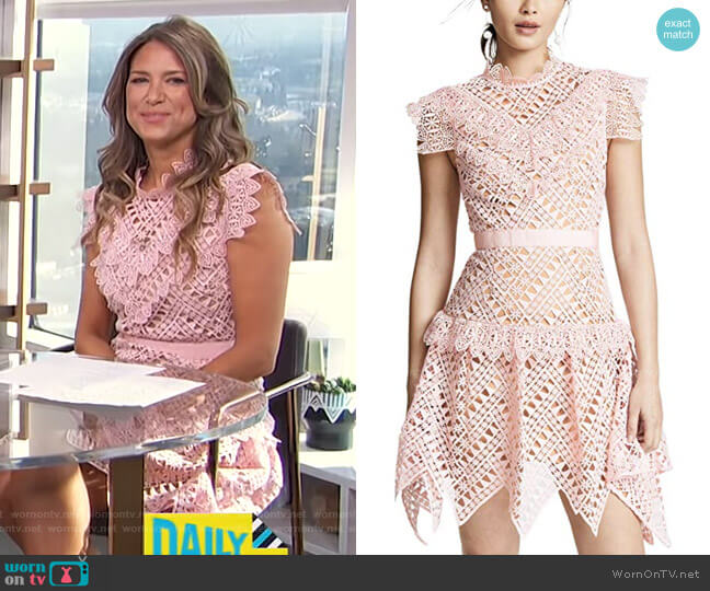 Self Portrait Abstract Triangle Lace Dress