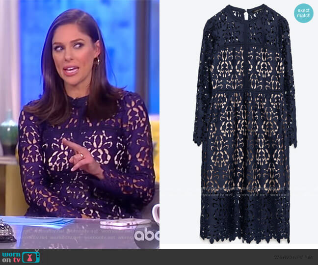Self Portrait Floral Lace Midi Dress worn by Abby Huntsman on The View