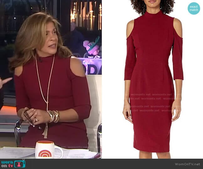 Black Halo Sergia Sheath Dress worn by Hoda Kotb on Today
