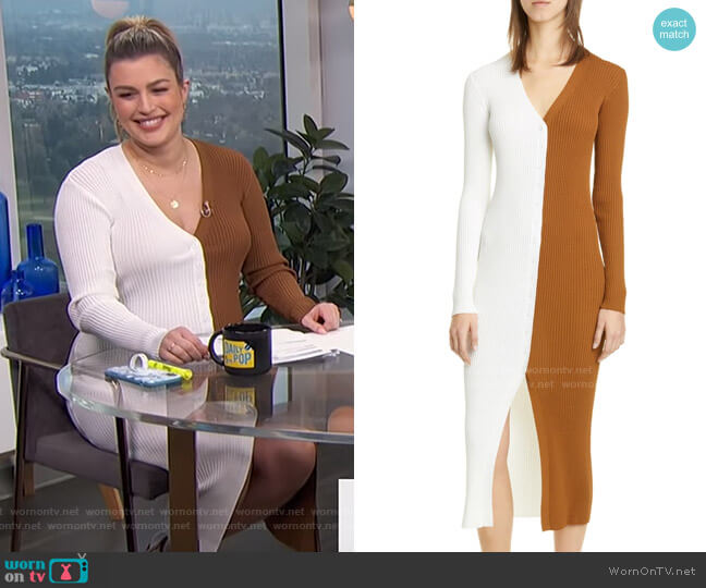 Staud Shoko Colorblock Sweater worn by Carissa Loethen Culiner on E! News