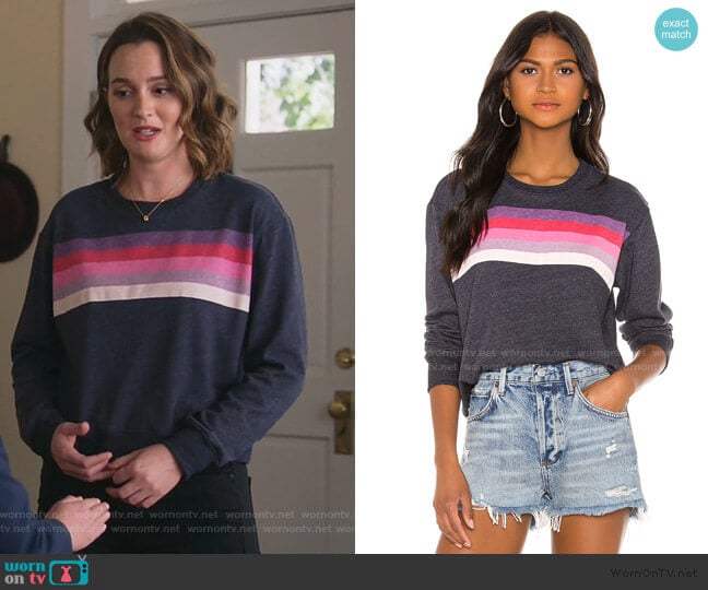 Sundry Crop Blouson Sweatshirt worn by Angie (Leighton Meester) on Single Parents