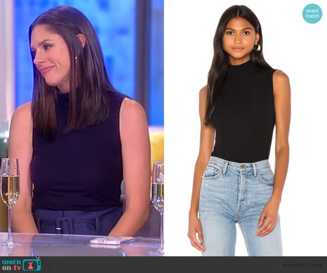 Theory Sleeveless Turtleneck Tank worn by Abby Huntsman on The View