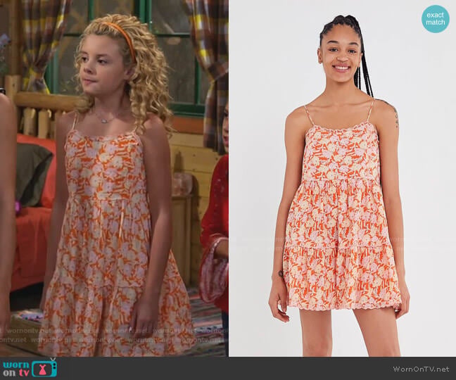 Urban Outfitters Hanna Scallop Babydoll Mini Dress worn by Destiny Baker (Mallory James Mahoney) on Bunkd