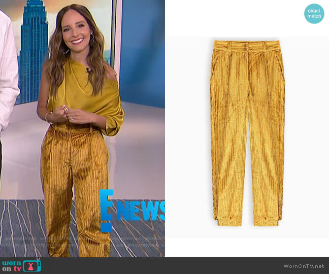 Ulla Johnson Corduroy Trousers worn by Lilliana Vazquez on E! News