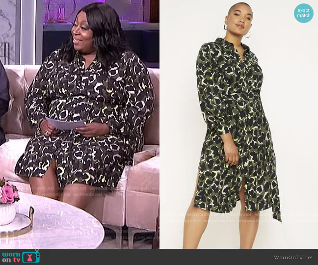 Eloquii Utility Shirtdress worn by Loni Love on The Real