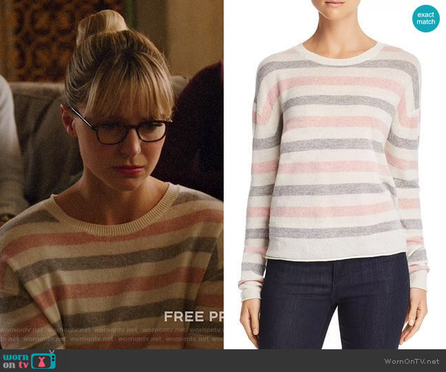 Velvet by Graham & Spencer Striped Crewneck Sweater worn by Kara Danvers (Melissa Benoist) on Legends of Tomorrow