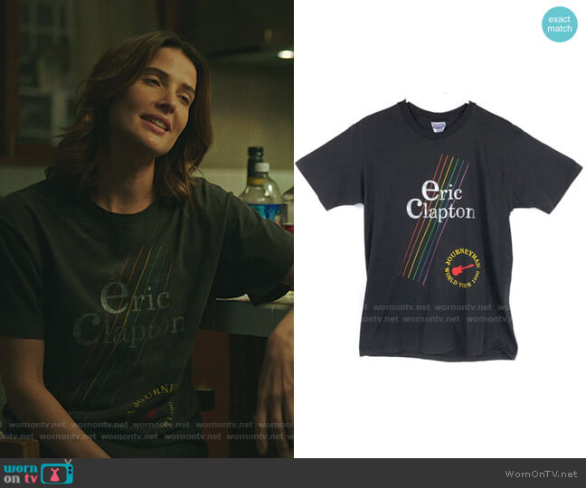 Vintage Eric Clapton Concert T-Shirt worn by Dex Parios (Cobie Smulders) on Stumptown