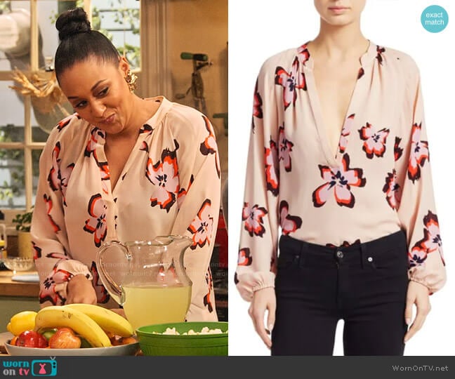 A.L.C. Jules Blouse worn by Cocoa McKellan (Tia Mowry-Hardrict) on Family Reunion