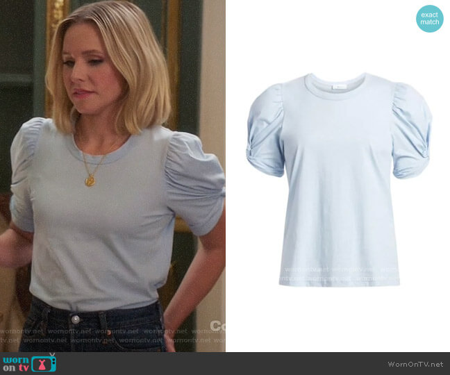 A.L.C. Kati Tee in Wind worn by Eleanor Shellstrop (Kristen Bell) on The Good Place