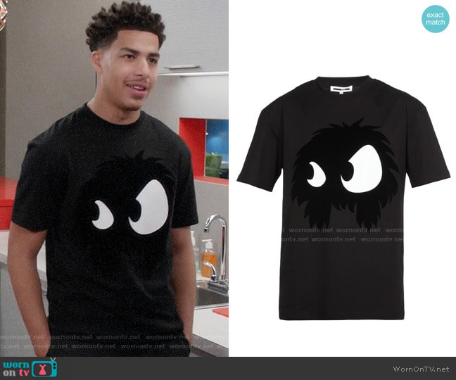 McQ Alexander McQueen Chester Monster T-shirt worn by Andre Johnson Jr (Marcus Scribner) on Black-ish