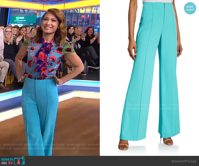 Alice + Olivia Dylan Pants worn by Ginger Zee on Good Morning America