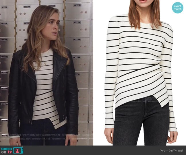 All Saints Amara Stripe Sweater worn by Michaela Stone (Melissa Roxburgh) on Manifest