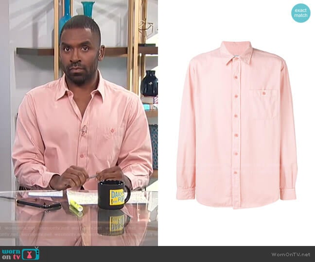 Ami Paris Classic-Fit Shirt worn by Justin Sylvester on E! News