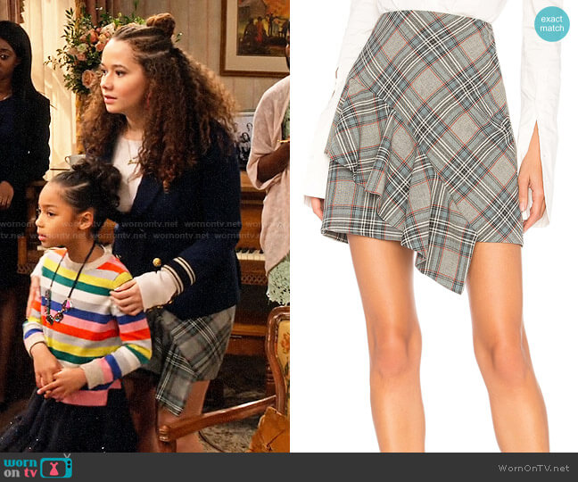 Amur Emi Skirt worn by Jade (Talia Jackson) on Family Reunion