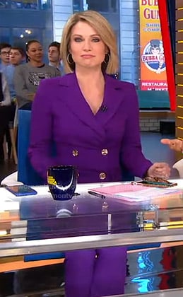 Amy’s purple suit on Good Morning America