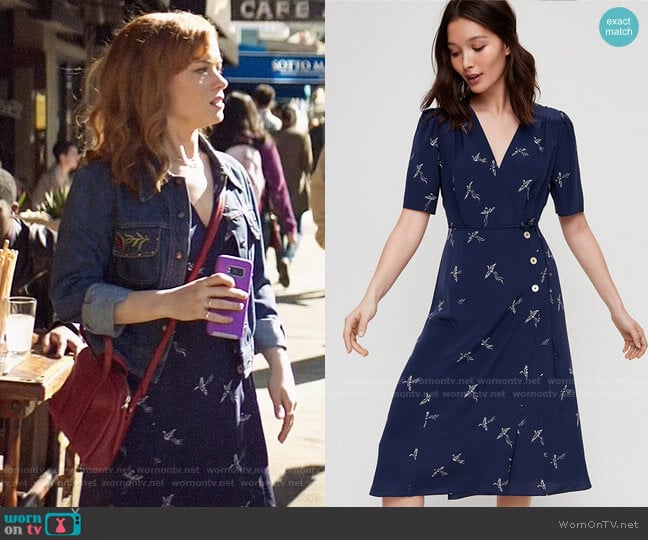 Wilfred Mirabelle Dress in Starboard/Oak worn by Zoey Clarke (Jane Levy) on Zoeys Extraordinary Playlist