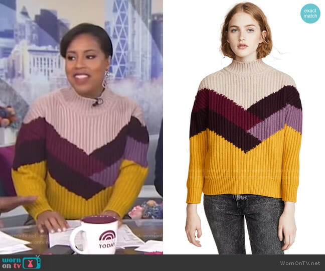 Ba&Sh Orlando Sweater worn by Sheinelle Jones on Today