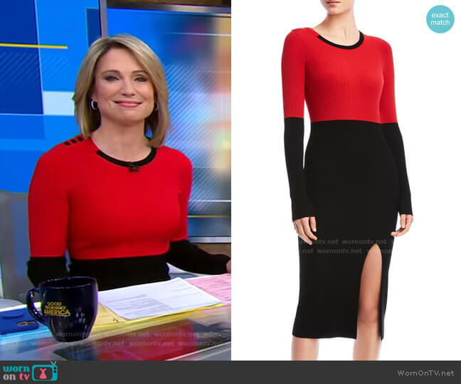 Bailey 44 Lenna Sweater Dress worn by Amy Robach on Good Morning America
