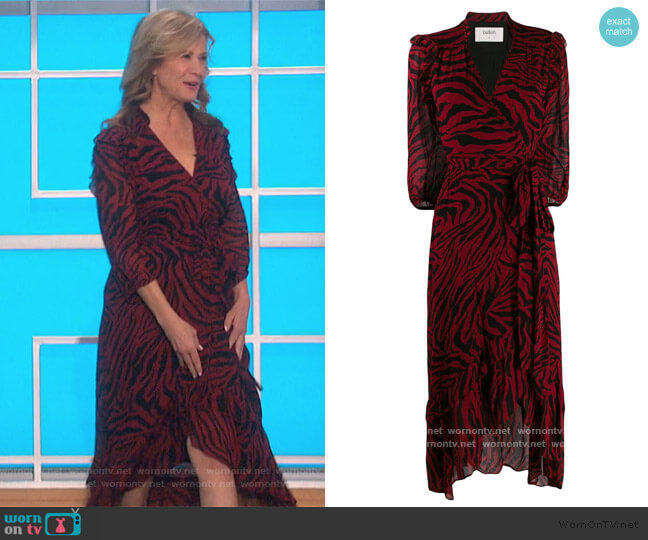 Ba&sh Zebra Print Wrap Dress