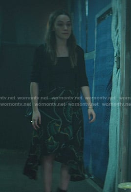 Love’s black and green floral skirt on You