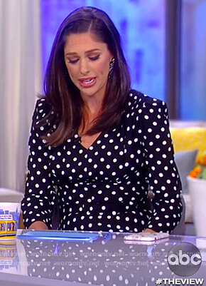 Abby’s black polka dot dress on The View