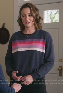Angie’s blue stripe sweatshirt on Single Parents