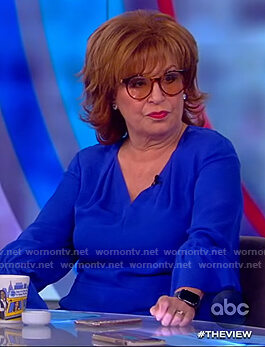 Joy’s blue v-neck blouse on The View