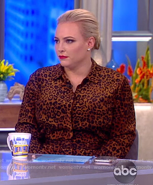 Meghan’s leopard print midi dress on The View