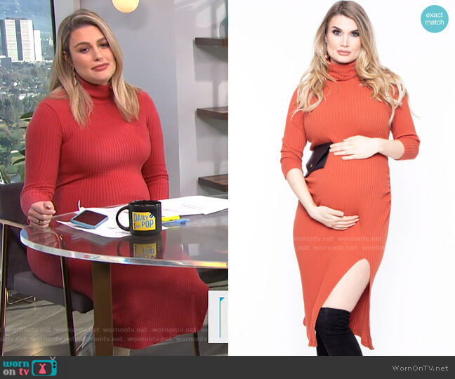 Bump Biddy Bethany Turtleneck Dress worn by Carissa Loethen Culiner on E! News