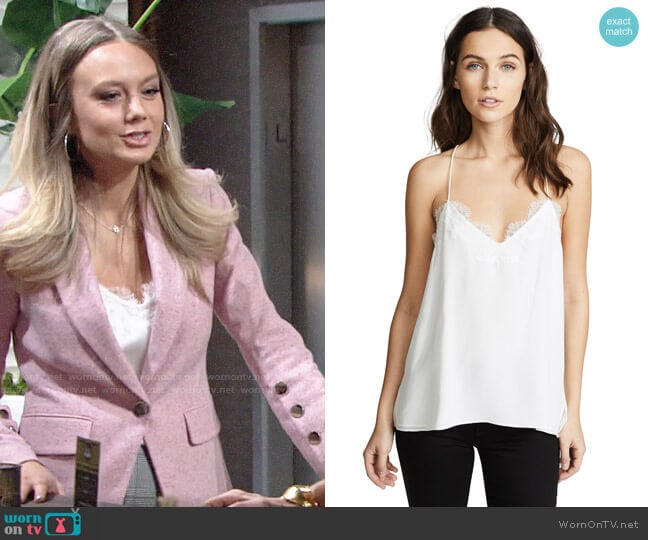 Cami NYC The Racer Top in White worn by Abby Newman (Melissa Ordway) on The Young and the Restless