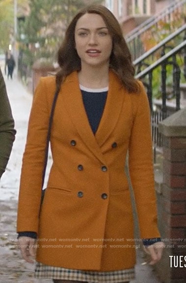 Cara’s yellow coat on God Friended Me