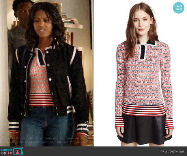 Carven Polo Sweater worn by Ali Finer (Javicia Leslie) on God Friended Me