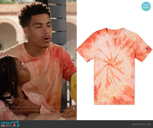 Champion Reverse Weave Tie Dye Tee worn by Andre Johnson Jr (Marcus Scribner) on Black-ish