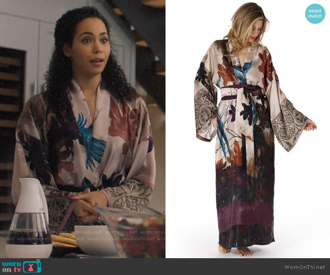 Christine Lingerie Phoenix Robe worn by Macy Vaughn (Madeleine Mantock) on Charmed