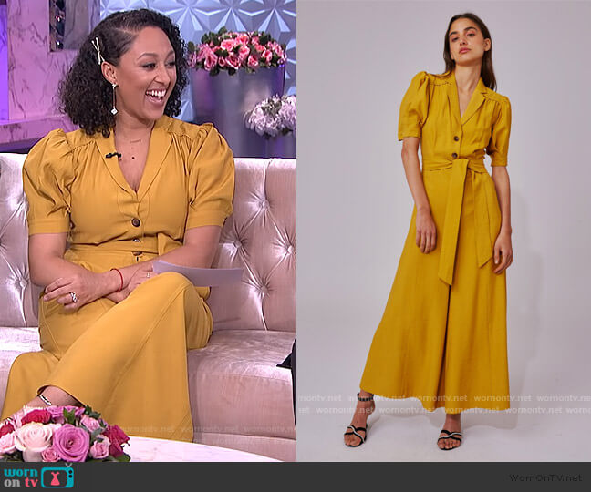 C/MEO Collective New Places Jumpsuit worn by Tamera Mowry on The Real