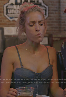 Kristin’s denim bustier top on Very Cavallari