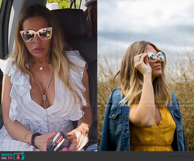 Diff x Lauren Akins Ella 53mm Sunglasses worn by Dolores Catania on The Real Housewives of New Jersey