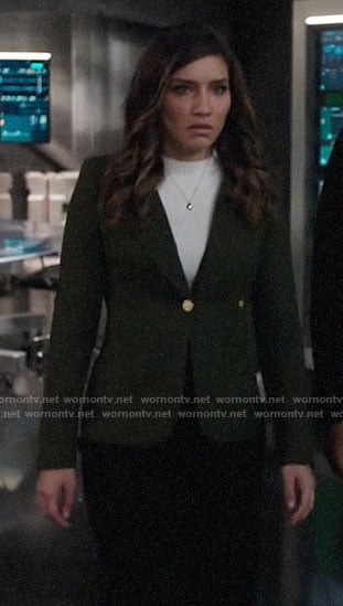 Dinah’s dark green blazer on Arrow