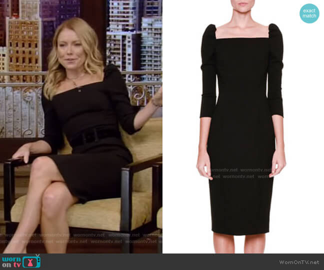 Dolce & Gabbana Square-Neck Dress worn by Kelly Ripa on Live with Kelly and Mark
