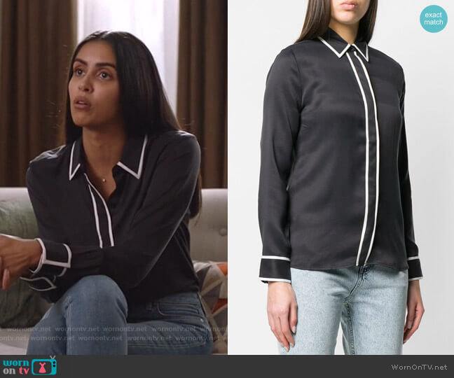 Equipment Genevia Top worn by Saanvi (Parveen Kaur) on Manifest