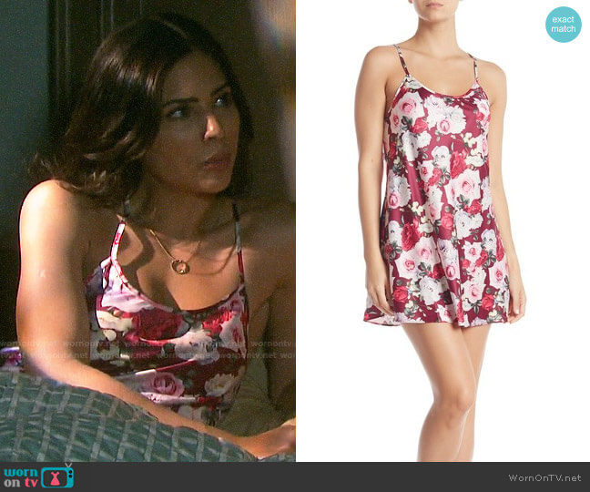 Flora Nikrooz Alejandra Chemise in Purple worn by Gabi Hernandez (Camila Banus) on Days of our Lives