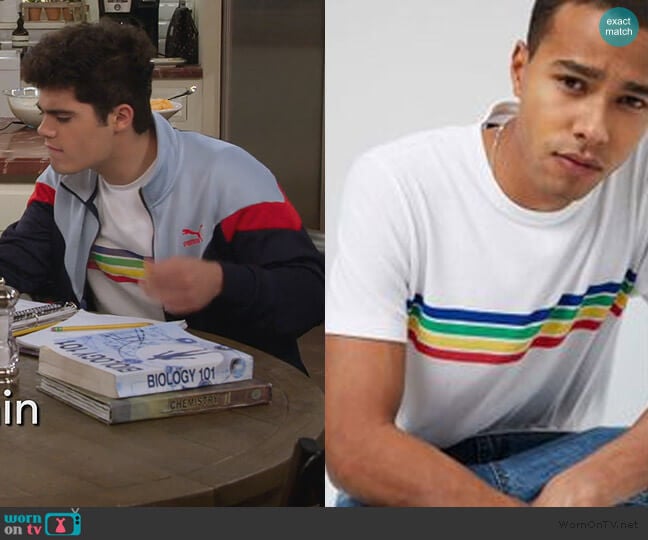 Forever 21 Rainbow Stripe Tee