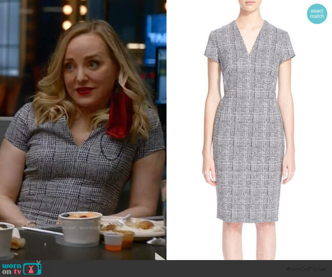 Escada Check Sheath Dress worn by Marissa Morgan (Geneva Carr) on Bull