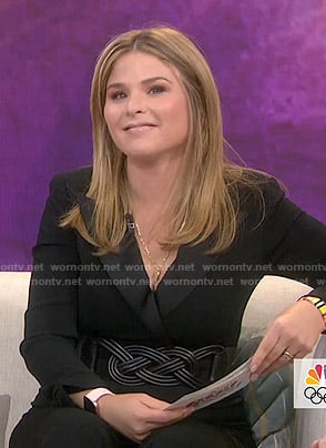 Jenna’s black surplice jumpsuit on Today
