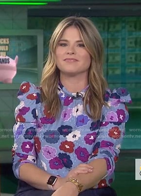Jenna’s blue floral top on Today