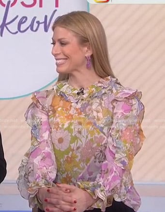 Jill’s floral ruffle blouse on Today