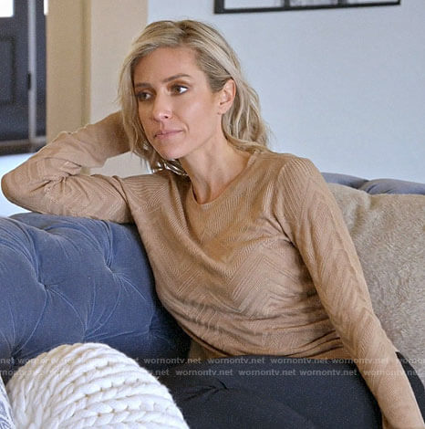 Kristin’s beige chevron rib sweater on Very Cavallari