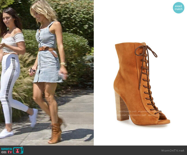 Kristin Cavallari Lawless Lace-up Bootie worn by Kristin Cavallari on Very Cavallari