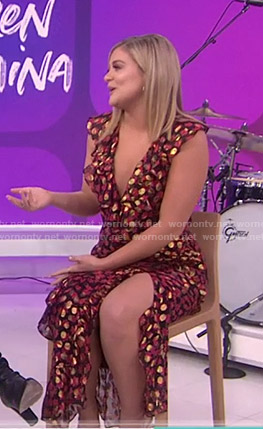 Lauren Alaina’s metallic floral dress on Today
