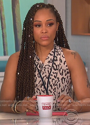 Eve’s leopard print top on The Talk